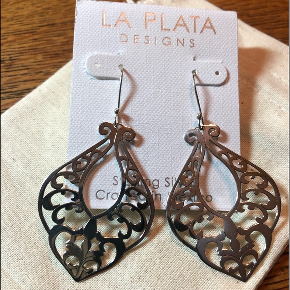 La Plata Silver Earrings - Picture 1 of 4